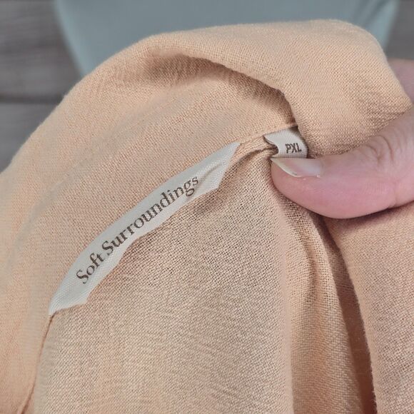 Soft Surroundings Button Down Ombre Tunic Long Sleeve Shirt XL Petite - Picture 8 of 8